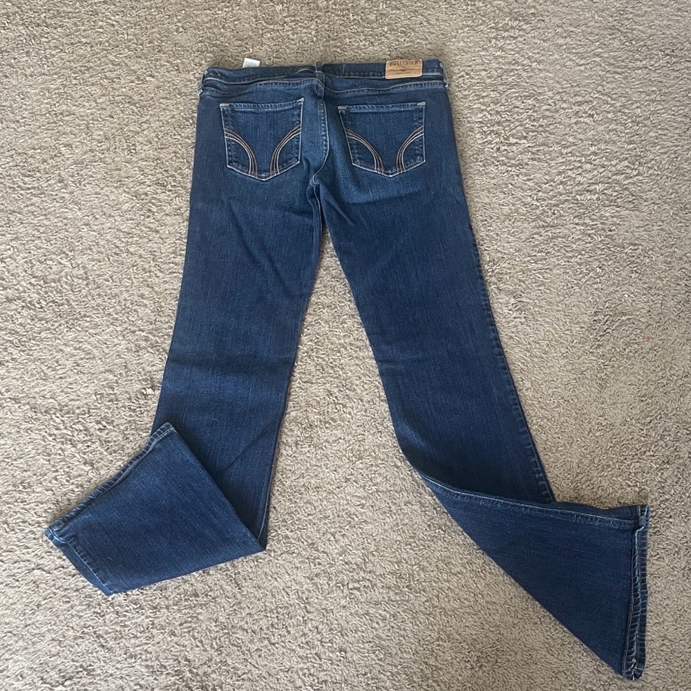 Hollister Women's Boot Cut Jeans - Dark Blue